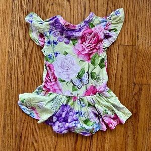 Posh Peanut Floral Baby Dress with Butterfly